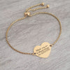 Personalized engraved heart bracelet