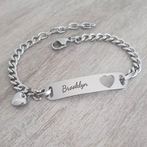 Arabella Personalized Stainless Steel bracelet, Adjustable Size 18-22cm (READY IN 3 DAYS)