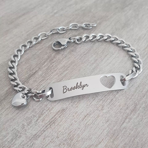 personalized engraved ID bracelet