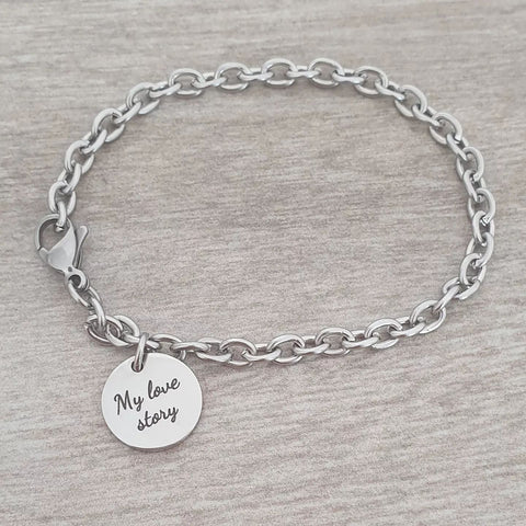 Maya Personalized Single Stainless Steel bracelet, Adjustable Size: Up to 18cm (READY IN 3 DAYS!)