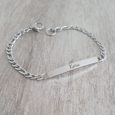 personalized engraved ID bracelet