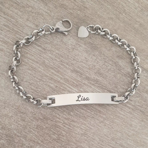 Ella Personalized Stainless Steel bracelet, Adjustable Size 17-22cm (READY IN 3 DAYS)