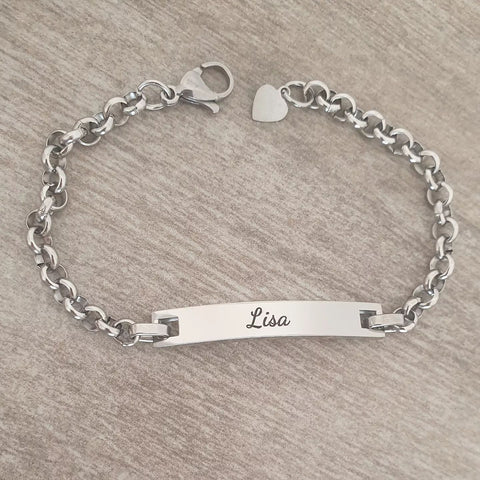 Ella Personalized Stainless Steel bracelet, Adjustable Size 17-22cm (READY IN 3 DAYS!)