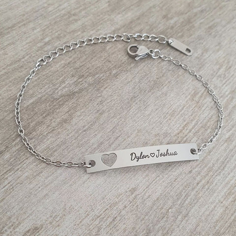 Dolce Personalized Stainless Steel bracelet, Adjustable Size 17-22cm (READY IN 3 DAYS!)