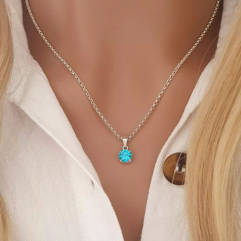 December birthstone necklace