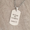 Joshua Custom Engraved Men's Dog Tag Chain, Stainless Steel (Ready in 3 days!)