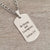 Joshua Custom Engraved Men's Dog Tag Chain, Stainless Steel (Ready in 3 days!)