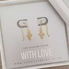 Gold Cross earrings