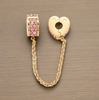 European gold stopper chain charm