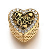 Love You European Charm, Gold Stainless Steel (PRE-ORDER ALLOW 10 DAYS)