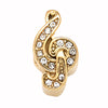 Music note gold european charm