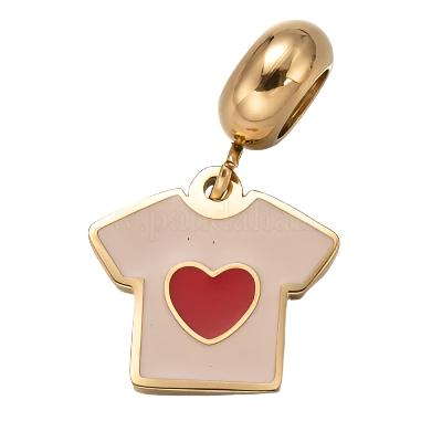 Charis Love Story European Single Charm Bead, Gold Stainless Steel (Purchase on Back Order 2-3 weeks)
