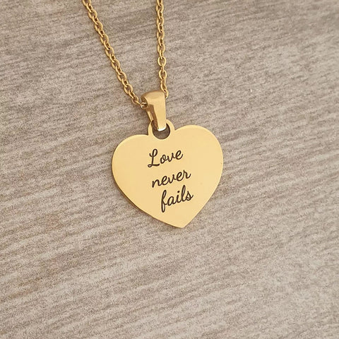 Personalized necklace gold heart Charis Jewelry SA