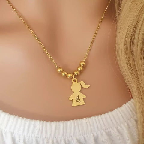 Personalized necklace gold