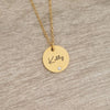 Gemma Personalized Necklace, Gold Stainless Steel, Size: 15mm on 45cm chain (READY IN 3 DAYS)
