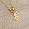 Ella Personalized Children Tag Necklace, Gold Stainless Steel (READY IN 3 DAYS!)