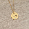Gold personalized CZ necklace
