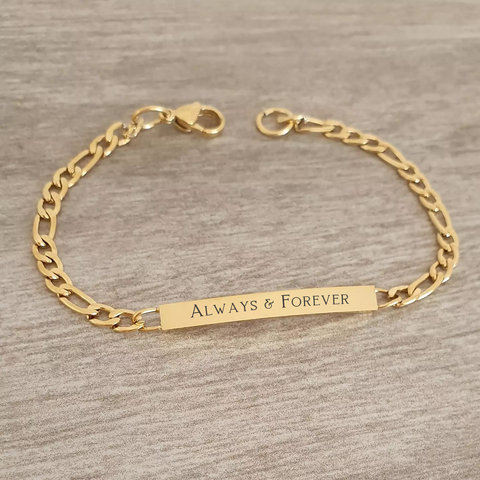 Mia Personalized Gold Stainless Steel bracelet, Size 18cm (READY IN 3 DAYS!)