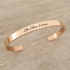 Calah Personalized Cuff Bangle, Stainless Steel Regular Size: 65mm Diameter (READY IN 3 DAYS)