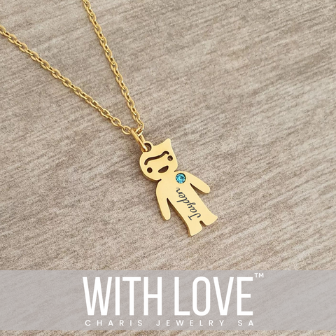 Personalized Necklace, Gold Stainless Steel, 45-50cm chain (READY IN 3 DAYS!)