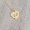 Personalized heart name necklace, gold