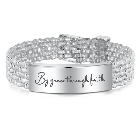 Zanna Personalized Stainless Steel bracelet, Adjustable (READY IN 3 DAYS!)