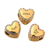 Charis Love Story Personalized European Charm, Gold Stainless Steel (READY IN 3 DAYS)