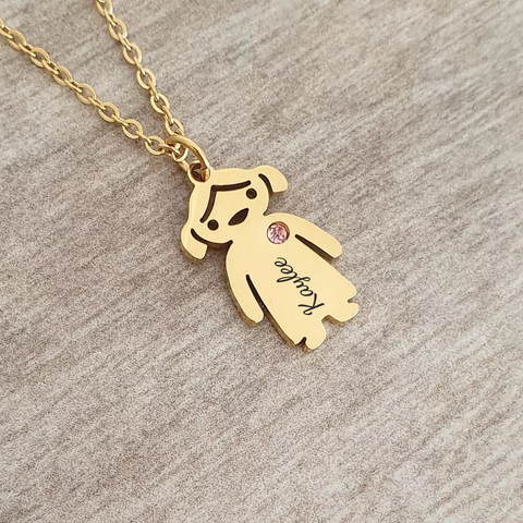 Maya Personalized Necklace, Gold Stainless Steel, 45-50cm chain (READY IN 3 DAYS!)
