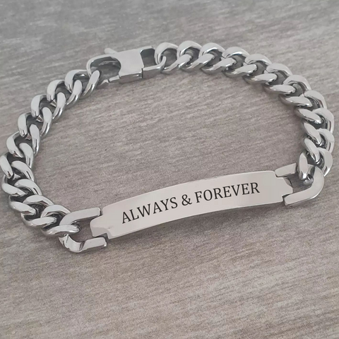 Jordan Personalized Men's Stainless Steel bracelet, Size: 21.2cm