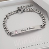 Personalized ladies bracelet, personalized couples bracelet set