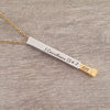 Chanel Personalized Necklace with inside message, Gold & Silver Stainless Steel (READY IN 3 DAYS)