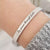 Kiera Petite Personalized Clip Open Bangle, Stainless Steel Small Size: 55mm Diameter (READY IN 3 DAYS)