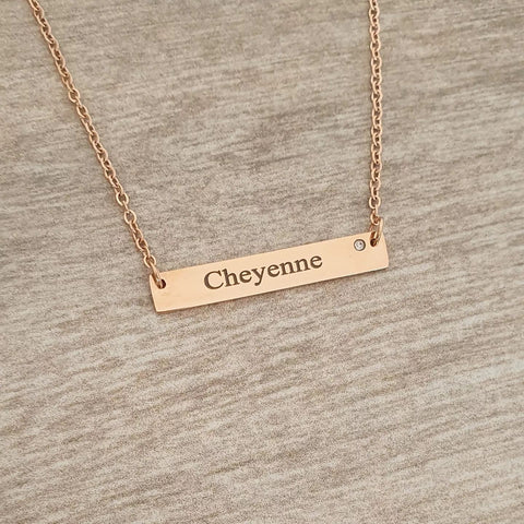 personalized bar necklace 