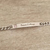Armani Personalized Ladies Pink CZ Stainless Steel bracelet, Adjustable Size (READY IN 3 DAYS)