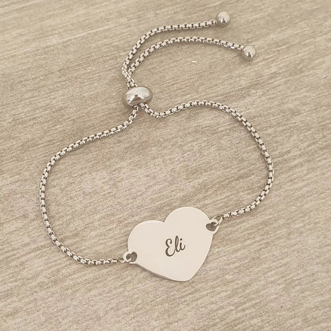 Kabella Personalized Stainless Steel bracelet, Adjustable Size (READY IN 3 DAYS)