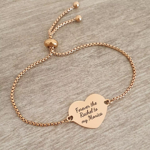 Kabella Rose Gold Personalized Stainless Steel bracelet, Adjustable Size (READY IN 3 DAYS)