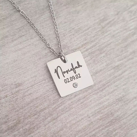 Stella Personalized Necklace, Stainless Steel, Size: 15mm on 45cm chain (READY IN 3 DAYS!)