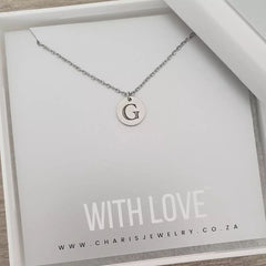 personalized initial necklace