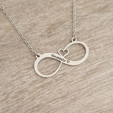 Lovella Personalized Necklace, Stainless Steel, Size: 37mm on 50cm chain (READY IN 3 DAYS!)
