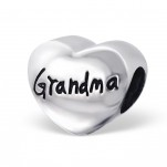 Grandma silver european bead charm