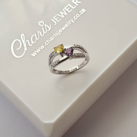 personalized couples names and birthstones ring online shop SA