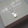 Zoey 925 Sterling Silver Cat Heart Necklace