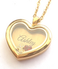 FL19 - Personalized Name Floating Locket Necklace, in silver or gold with any 2 floating pieces