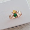 Rose gold personalized birthstone ring