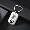 CAS102555 - Personalized Dog Paw & Photo keyring, Stainless Steel