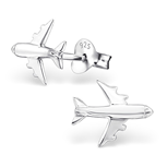 Aaron 925 Sterling Silver Airplane Earrings 10x8mm