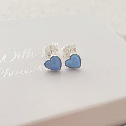 Azure opal earrings