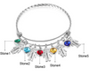 Personalized children's names and birthstone bangle