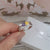 CRI102504 - 925 Sterling Silver Personalized Couples Names & Birthstones Ring