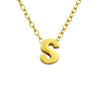 Maddison Gold Plated 925 Sterling Silver A-Z Initial Necklace, 6mm on 45cm chain
